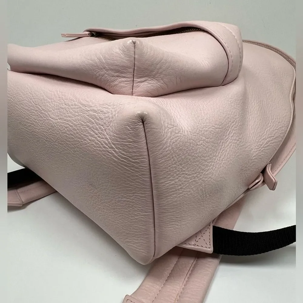 Balenciaga Smooth Calfskin Logo Small Everyday Backpack Light Rose Black